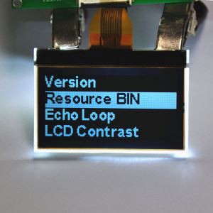 2.42-дюймовый графический модуль COG Белый на черном